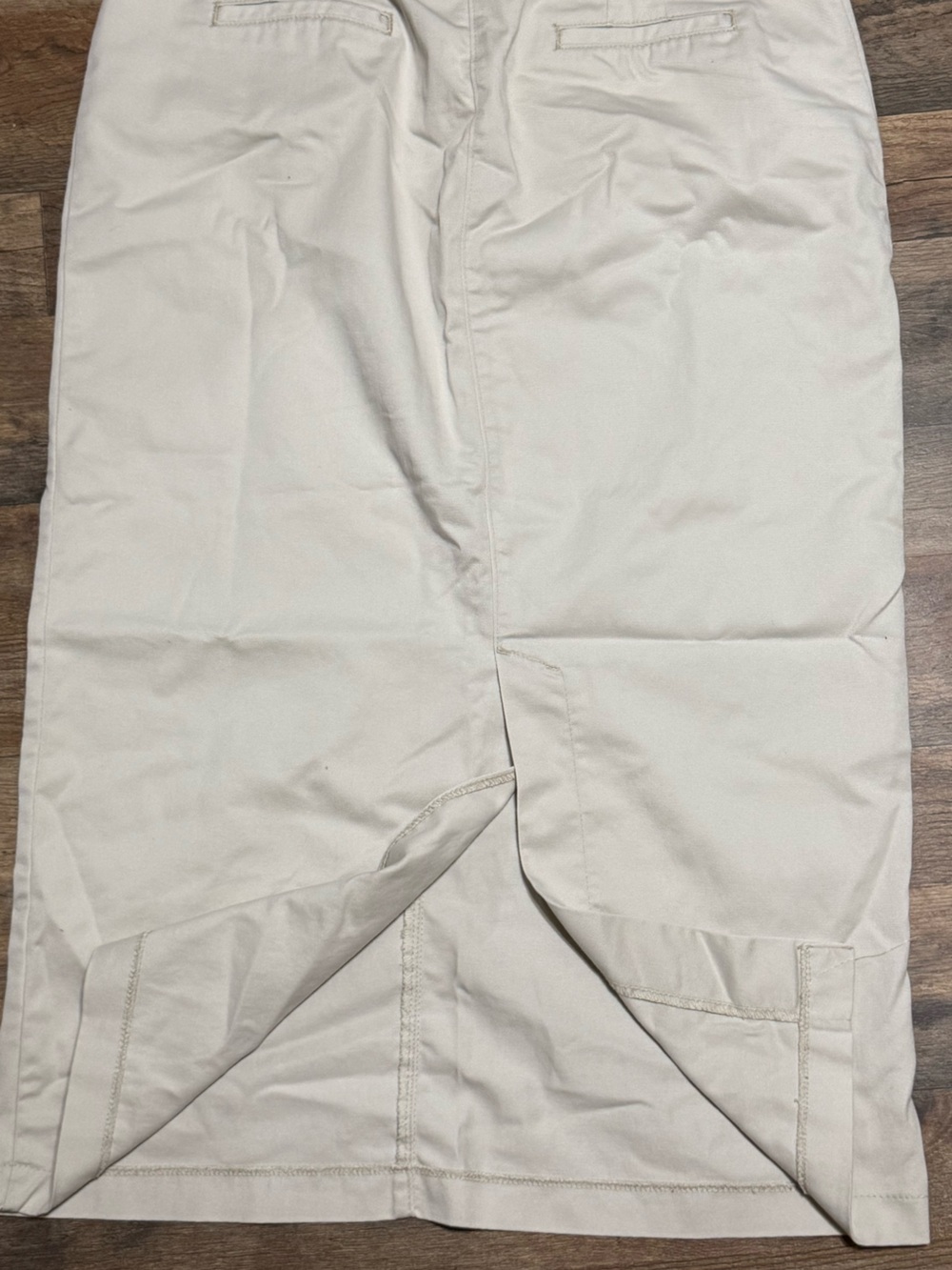 Vtg 90s Lee Chino Canvas Straight Long Skirt - Beige Utility Gorpcore •Size 16• - Picture 11 of 11